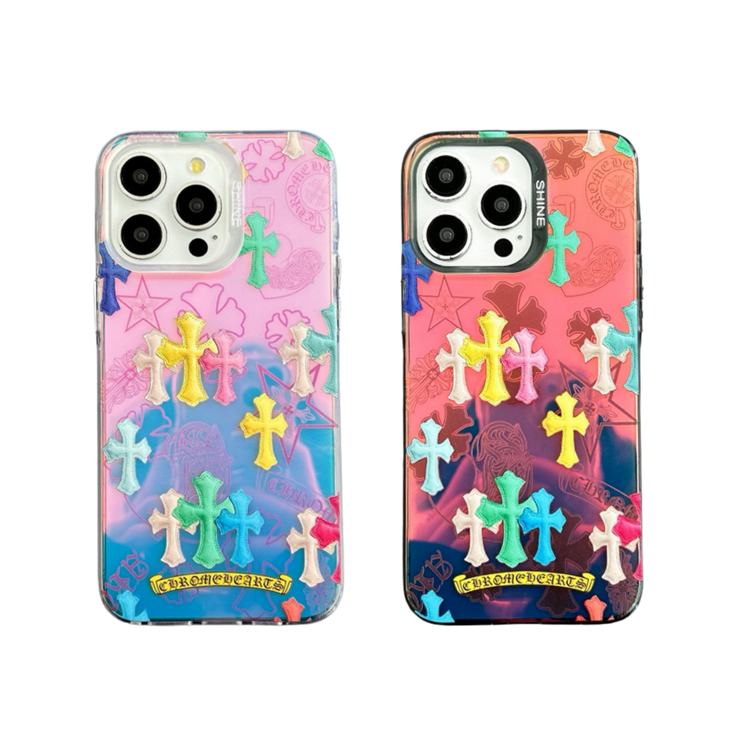 Laser Phone Case Bundle | Crosses Blue & Crosses Red