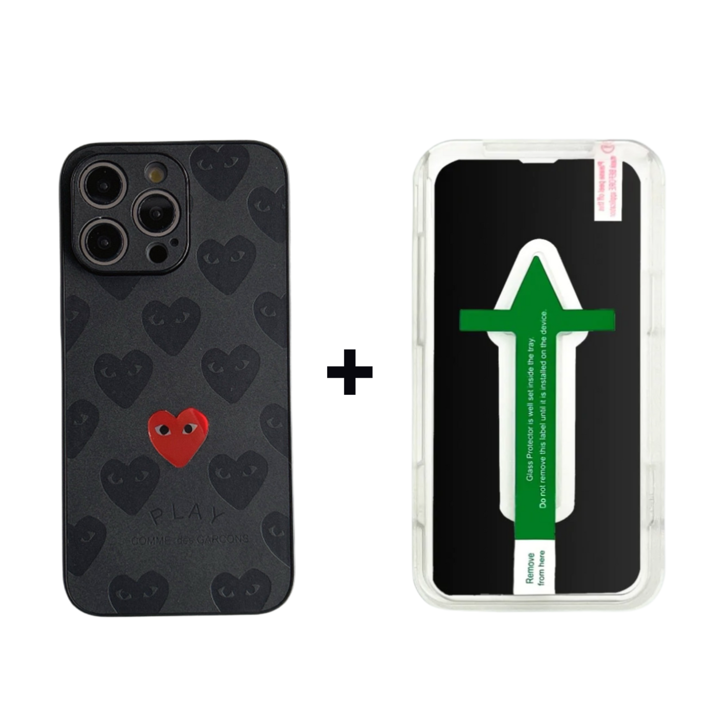Leather Phone Case | Heart Black