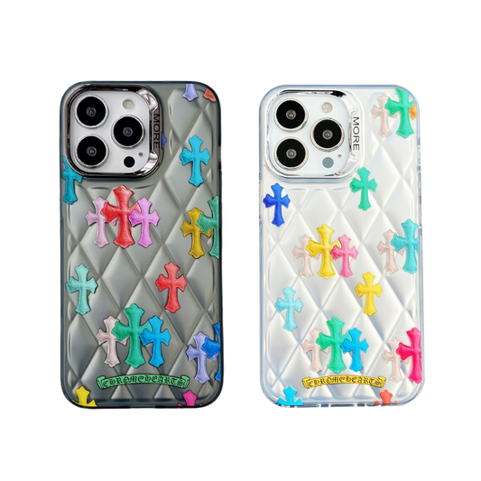 Fusion Phone Case Bundle | Rainbow Crosses Black & Rainbow Crosses White