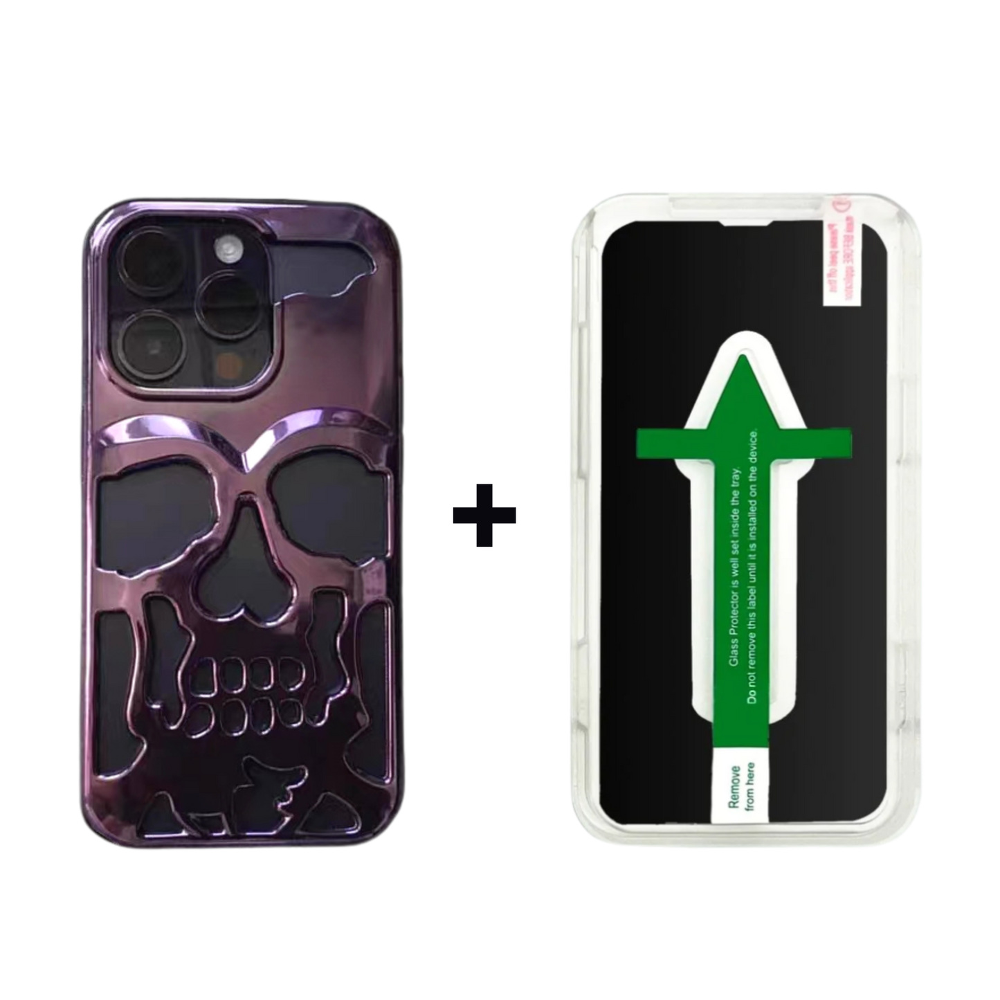 3D Phone Case | Purple Skull