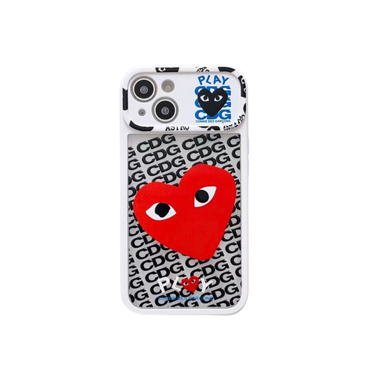 Fusion Phone Case | Monogram Heart Red